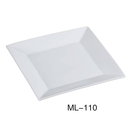 Cocinando 10 in. Porcelain Square Plate, Super White, 24PK CO4252894